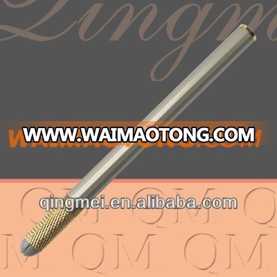 Steel and gold manual eyebrow tattoo pen