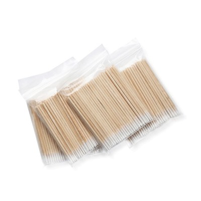 100 PCS/ bag  Disposable Permanent Makeup Eyelash Cleaning Micro Eyelash Wood Cotton Swab