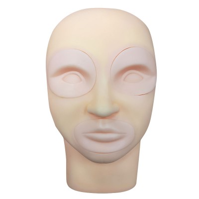 High Quality Reusable Silicone Permanent Makeup Practice Skin Mannequin Head for Tattoo Training