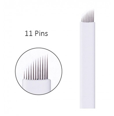 High Quality Stainless Steel 0.25mm 11 Pins Microblading Needle For Permanent Makeup Pen