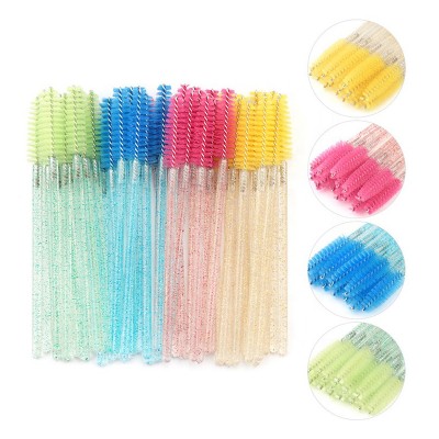 New Disposable Crystal Mascara Wands Brush Glitter Makeup Eyelash Brushes for Eyelash Extension